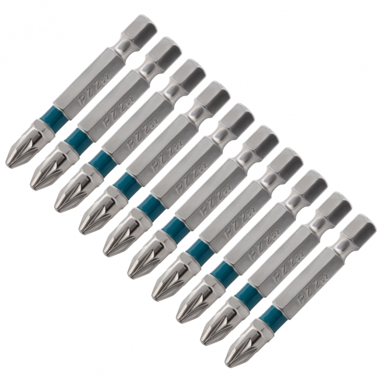 Jeu d'embouts PZ2 x 25, acier S2, 10 pcs. Gross