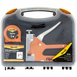 Set: Mobilier Stapler reglabil, paranteze 500 buc, ruleta 2 m, tip de paranteza 53, 4-14 mm sparta