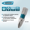 Jeu d'embouts PH2 x 25, acier S2, 2 pcs. Gross