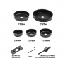 Set ferăstrău cu gaură pentru lemn, 64-127 mm, 8 buc// Matrix