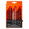 Un set de exercitii pe beton 5-6-8 mm, metal 5-6-8 mm, lemn 5-6-8 mm, 9 buc, cilindrice sparta sparta
