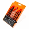 Un set de exercitii pe beton 5-6-8 mm, metal 5-6-8 mm, lemn 5-6-8 mm, 9 buc, cilindrice sparta sparta