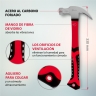 Martillo de orejas, 450 g, cabeza con iman, mango de fibra de vidrio engomado Matrix