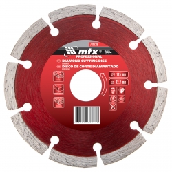Disque à tronçonner diamanté segmenté, 115 x 22,2 mm, coupe à sec // Matrix