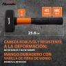 Martillo, 1000 g, mango de fibra de vidrio recubierto de goma Sparta