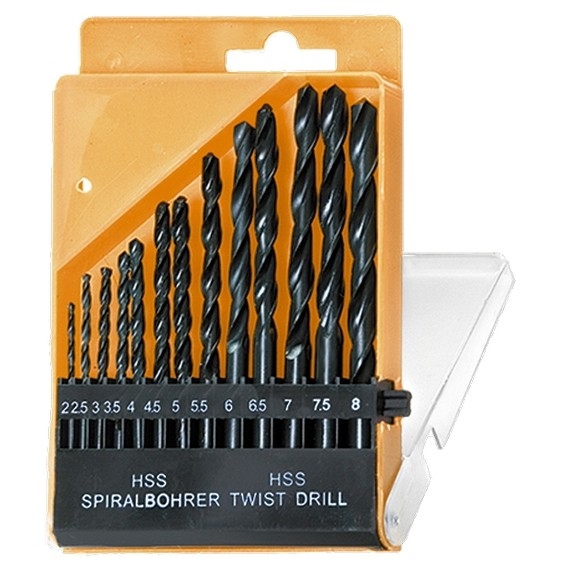 Set de burghie metalice, 2-8 mm, (dupa 0,5 mm), HSS, 13 PCS, cilindrica sparta sparta