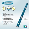 Szint alumínium, 1000 mm, ütésálló dugókkal megerősítve, fogantyúkkal, 3 szem Gross 