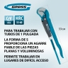 Llave para tubos de palanca, No. 1, 1", forjada solida, CrV, tipo - "S" Gross