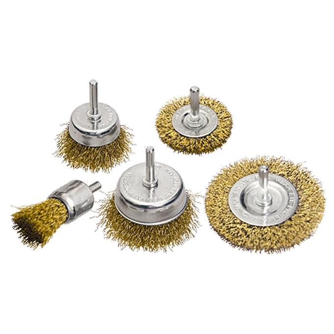 Un set de perii pentru un exercitiu, 5 buc, 2 apartament, 50-75 mm, 3 "cupe" 25-50-75 mm, cu par de matrice