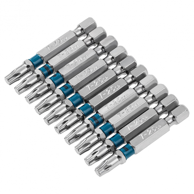 Набор бит TORX 25х50, сталь S2, 10 шт.// Gross