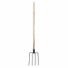 4-horned fork, hay, 210x310x1400 mm, wooden handle, Russia // Sibrtech