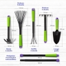 Ensemble d'outils de jardin, manches en plastique, 7 pièces, Connect, Palisad 4