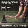 Hacha forjada, completa, 890/1200 g, mango de hacha de madera, 500 mm, AO, (Izhevsk) Russia