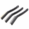 Un set de perii, 3 buc, metal cu maner din plastic, matrice mare