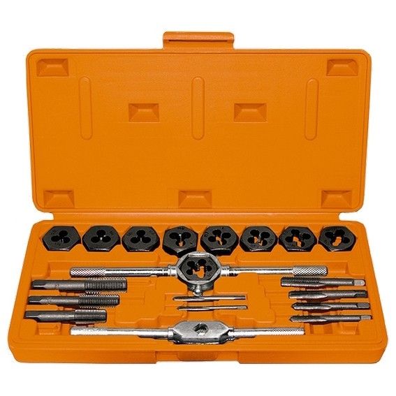 Un set de robinete si moare M3-M12, suport de metica Dick, 20 de obiecte, sparta de box din plastic