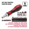 Șurubelniță reversibilă cu un set de biți și bucăți, CrV, 1/4", 16 buc// Matrix