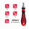 Șurubelniță reversibilă cu un set de biți și bucăți, CrV, 1/4", 16 buc// Matrix