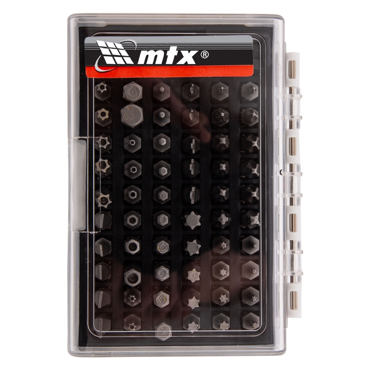 Set de bit cu suport magnetic, CrV, 61 buc// Matrix