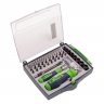 Șurubelnițe reversibile cu un set de biți și capete dub, 61 buc., CrV// Sibrtech