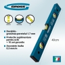 Nivela din aluminiu armat, 400 mm, 3 ochi Gross