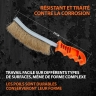 Brosse en métal avec manche en plastique// Sparta