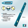 Nivela din aluminiu armat, 600 mm, 3 ochi Gross