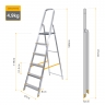 Scara, 6 trepte, aluminiu