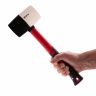 Rubber mallet, 680 g, black and white rubber, fiberglass handle // matrix