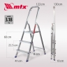 Echelle MTX, 3 marches, aluminium