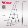 Echelle MTX, 6 marches, aluminium