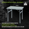 Masa plianta din aluminiu, blat MDF 600x450x250/590 mm, Camping// Palisad