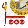 Воздуходувка аккумуляторная RB190-18, Li-ion, 18 В, 2 Ач, 190 кмч, 60 м3ч Denzel