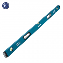 Nivel aluminio, 1200 mm, reforzado con tapones antigolpes, manillas, 3 ojales Gross