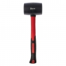 Maillet en caoutchouc, 450 g, caoutchouc noir, manche en fibre de verre// Matrix