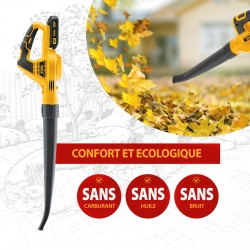 Souffleur à batterie RB190-18, Li-ion, 18 V, 2 Ah, 190 kmh, 60 m3h Denzel