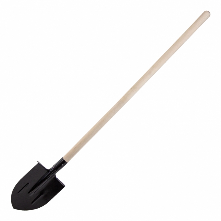 Shovel a baille, 205x275x1400 mm, stiffeners, wooden handle // Russia