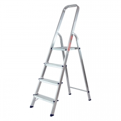 Escalera de tijera MTX - 4 peldanos, aluminio, 150 kg