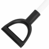 Plastic snow shovel, 530x375x1400 mm, aluminum handle, Russia // Sibrtech
