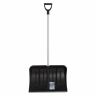 Plastic snow shovel, 530x375x1400 mm, aluminum handle, Russia // Sibrtech
