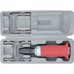 Surubelnita de stropire 1/2, bit set, 6 PC -uri, maner cauciucat, matrice cutia de plastic