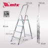 Scara MTX, 4 trepte, aluminiu