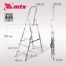 Scara MTX, 5 trepte, aluminiu