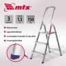 Létra MTX, 3 lépcsős, alumínium