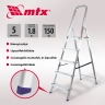 Létra MTX, 4 lépcsős, alumínium 