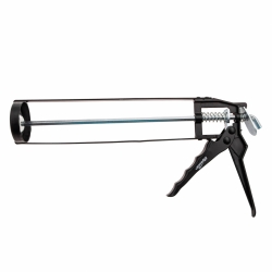 Caulk gun, 310 ml, "skeletal" reinforces with lock, stem 6 sides 7 mm // sparta